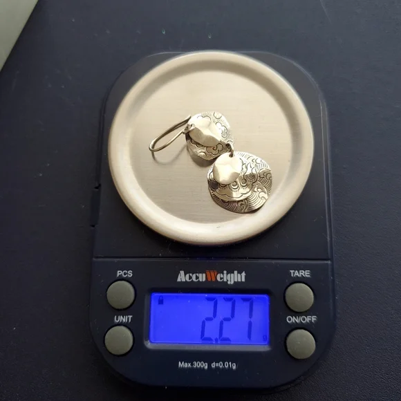 Silpada Sterling Dangle Textured Discs Earrings - Picture 15 of 15